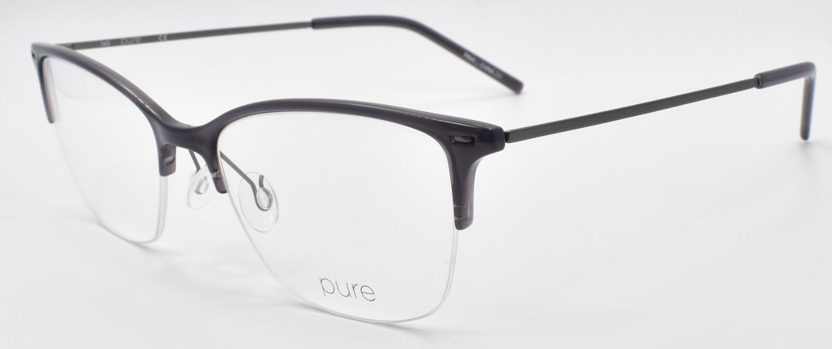 Airlock Pure 3005 035 Women's Eyeglasses Frames Half-rim 53-18-145 Dark Grey