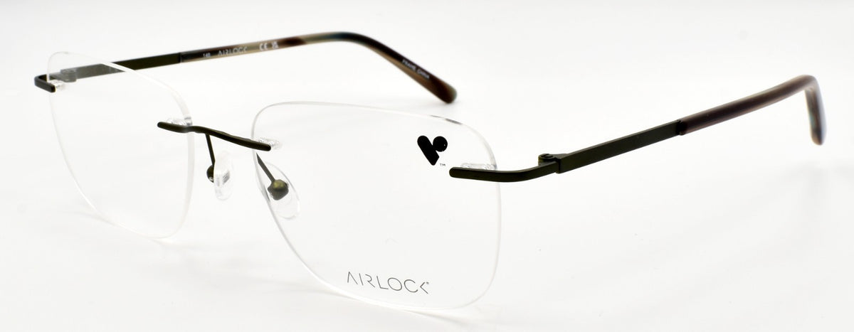 Airlock Prosper 202 305 Men's Eyeglasses Frames Rimless 53-18-140 Olive