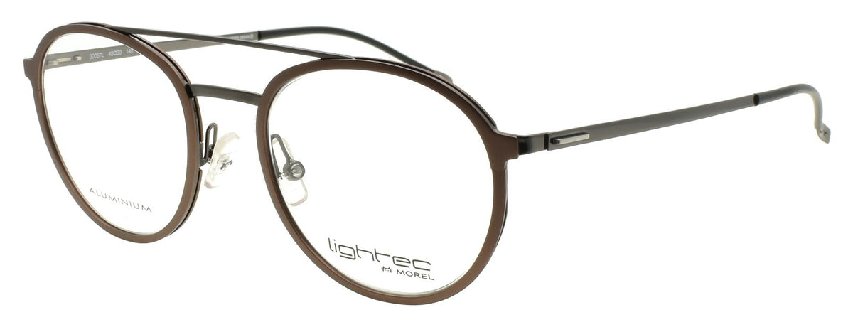 LIGHTEC 30067L MG06 Morel Men's Glasses Frames Aviator Aluminum 48-20-140 Brown