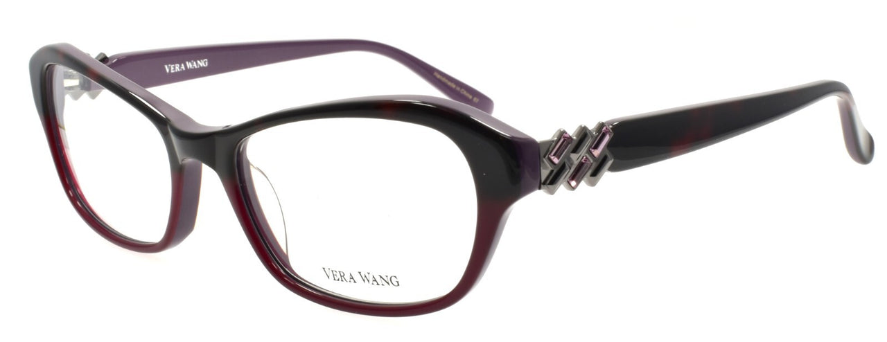 Vera Wang V338 RS Women's Eyeglasses Frames 51-17-135 Raspberry w/ Crystals