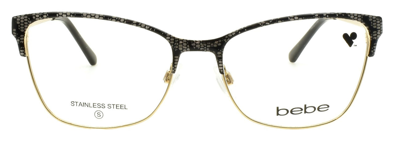 Bebe BB5221 001 Women's Eyeglasses Frames 52-16-135 Jet Lace Black Gold