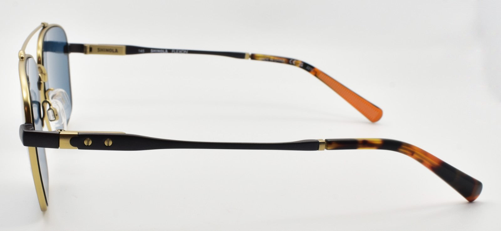 Shinola by Flexon SH2100S 718 Aviator Sunglasses 57-15-145 Satin Gold & Gunmetal2