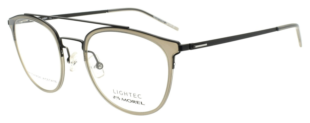 LIGHTEC 30180L GN09 Morel Men's Eyeglasses Frames Aviator 51-21-145 Gray Black