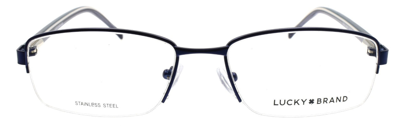 LUCKY BRAND D315 Men's Eyeglasses Frames Half-rim 56-18-145 Navy