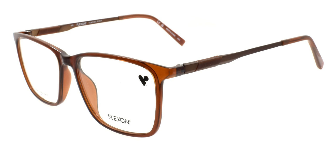 Flexon EP8019 210 Men's Glasses Shiny Crystal Coffee 54-16-145 Titanium Arms