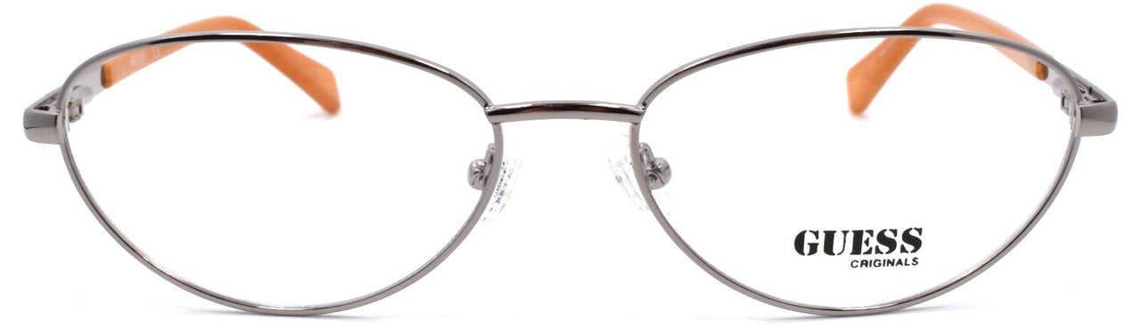 GUESS GU8238 008 Eyeglasses Frames Oval 55-16-140 Shiny Gunmetal