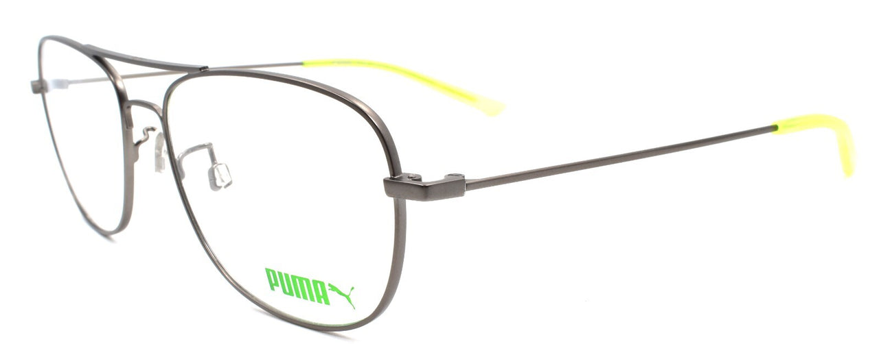 PUMA PU0141O 003 Men's Eyeglasses Frames Aviator 56-17-145 Ruthenium
