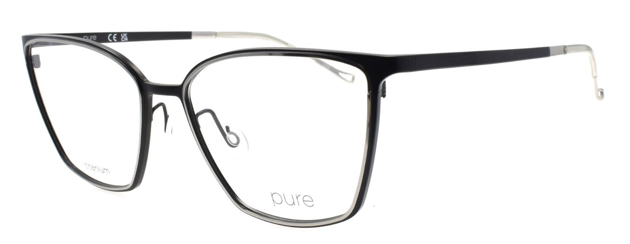 Airlock Pure P-5011 002 Women's Glasses Cat-Eye Titanium 54-16-140 Matte Black