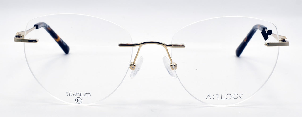 Airlock Patina 200 710 Women's Eyeglasses Frames Rimless 53-18-140 Gold