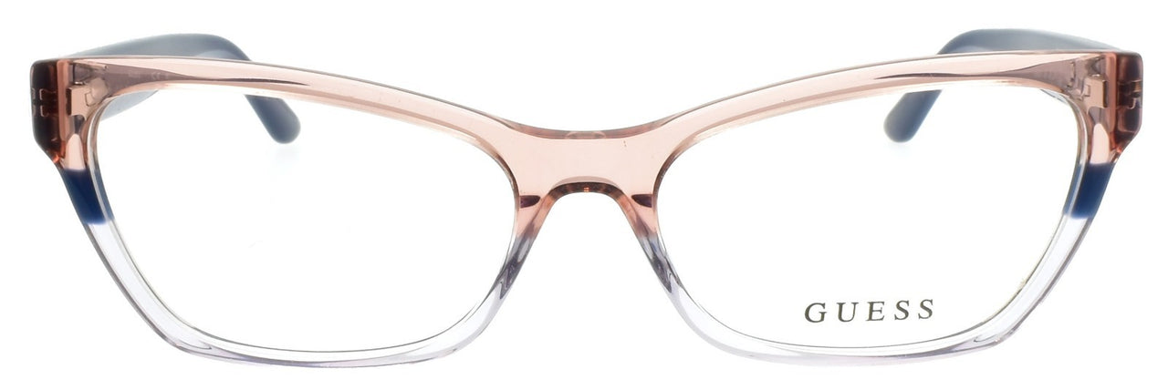 GUESS GU2979 092 Women's Eyeglasses Frames Cat Eye 54-16-140 Blue / Pink Crystal