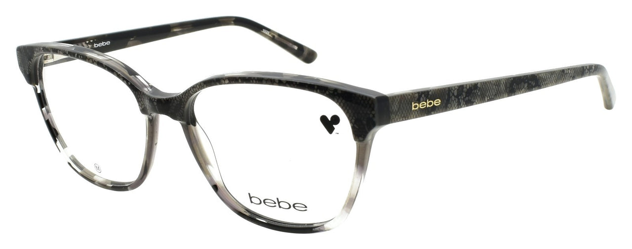 Bebe BB5220 001 Women's Eyeglasses Frames Acetate 55-16-140 Jet Black Lace