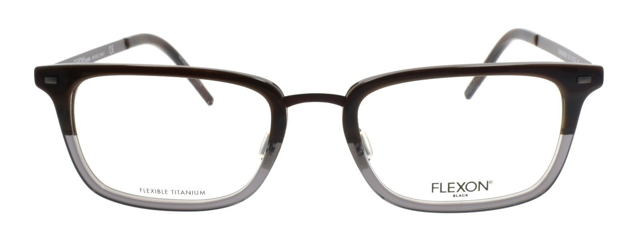 Flexon B2021 221 Men's Glasses Brown Horn Gradient 54-20-145 Flexible Titanium