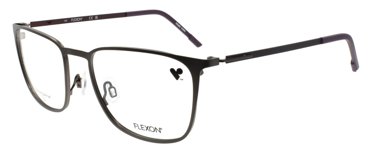 Flexon E1143 073 L Men's Eyeglasses Matte Gunmetal 54-18-145 Flexible Titanium
