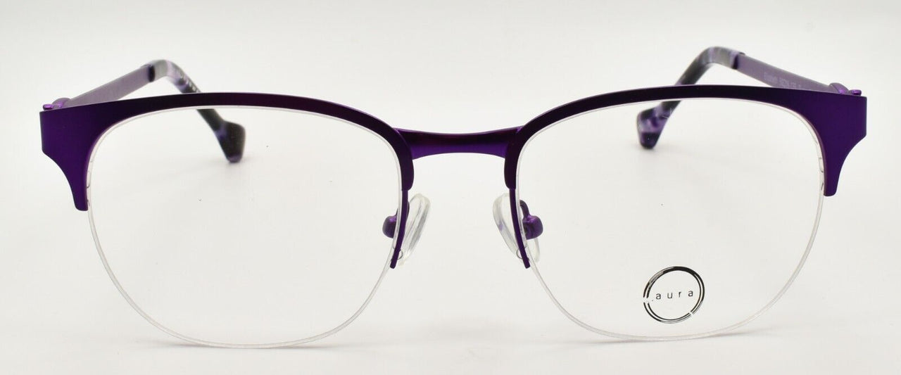 Aura Eyewear Elizabeth Women's Eyeglasses Frames Half-rim 50-18-135 Purple