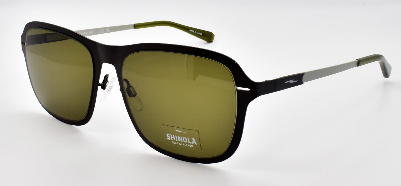 Shinola by Flexon SH3101S 071 Men's Sunglasses 57-17-145 Satin Gunmetal & Silver0