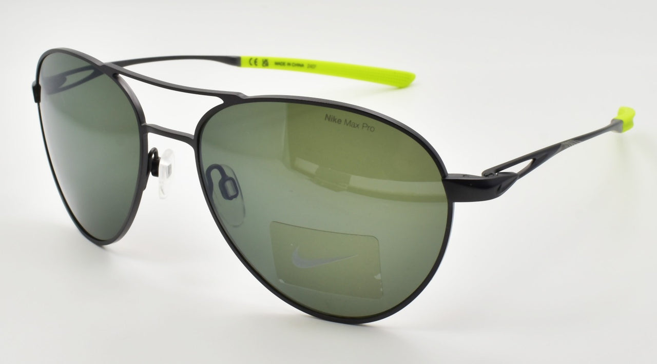 Nike Ace Driver I EV24041 907 Men's Aviator Sunglasses Titanium Gunmetal / Green0