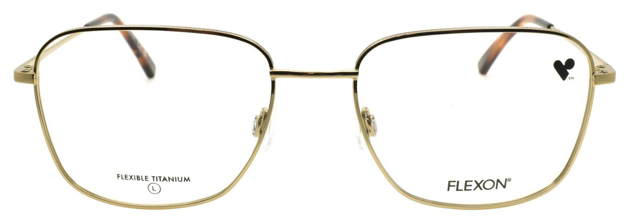 Flexon H6075 710 Men's Eyeglasses Frames 55-18-140 Gold Flexible Titanium