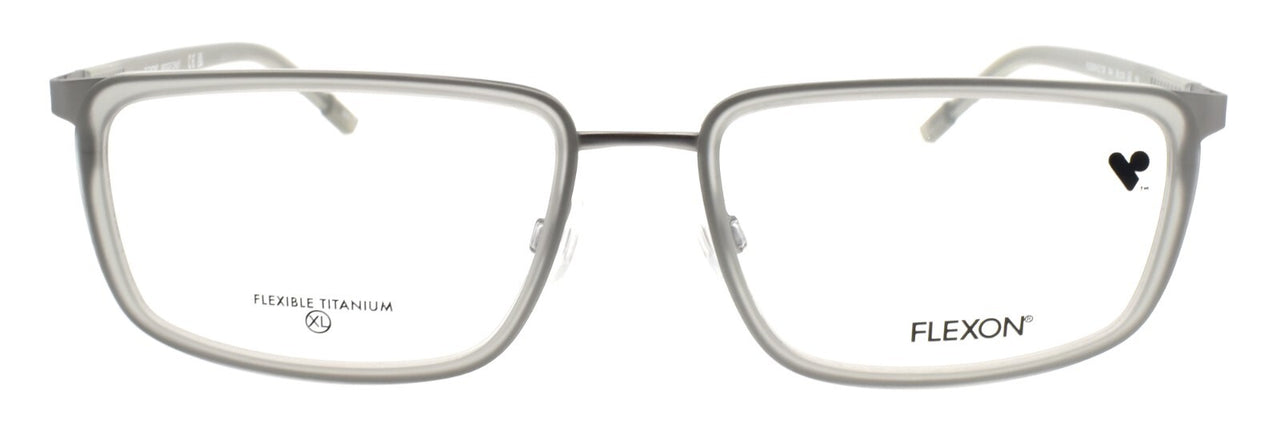 Flexon E1138 044 XL Men's Eyeglasses Matte Grey 56-18-150 Flexible Titanium