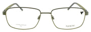 Flexon H6077 306 Men's Eyeglasses Frames 57-17-145 Satin Moss Green Titanium1