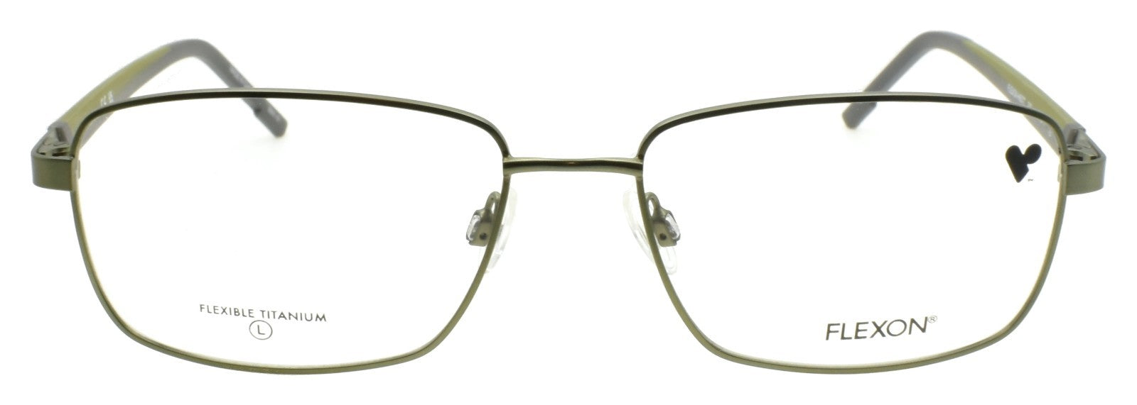 Flexon H6077 306 Men's Eyeglasses Frames 57-17-145 Satin Moss Green Titanium1
