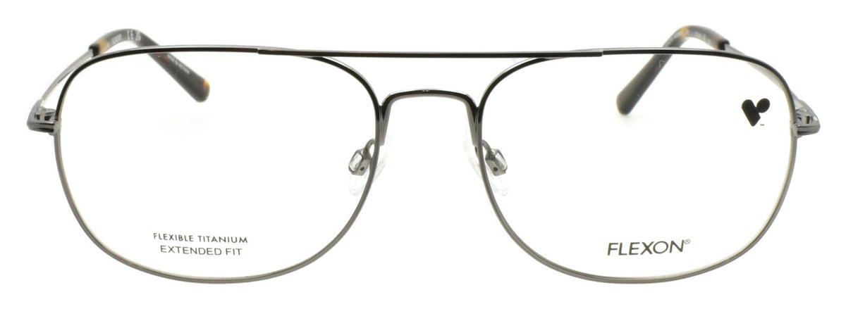 Flexon H6066 N 070 XL Men's Glasses Aviator 57-18-150 Gunmetal Flexible Titanium