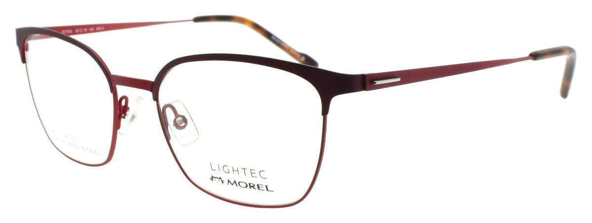 LIGHTEC 30163L RR11 Morel Eyeglasses Frames 52-18-140 Burgundy Red