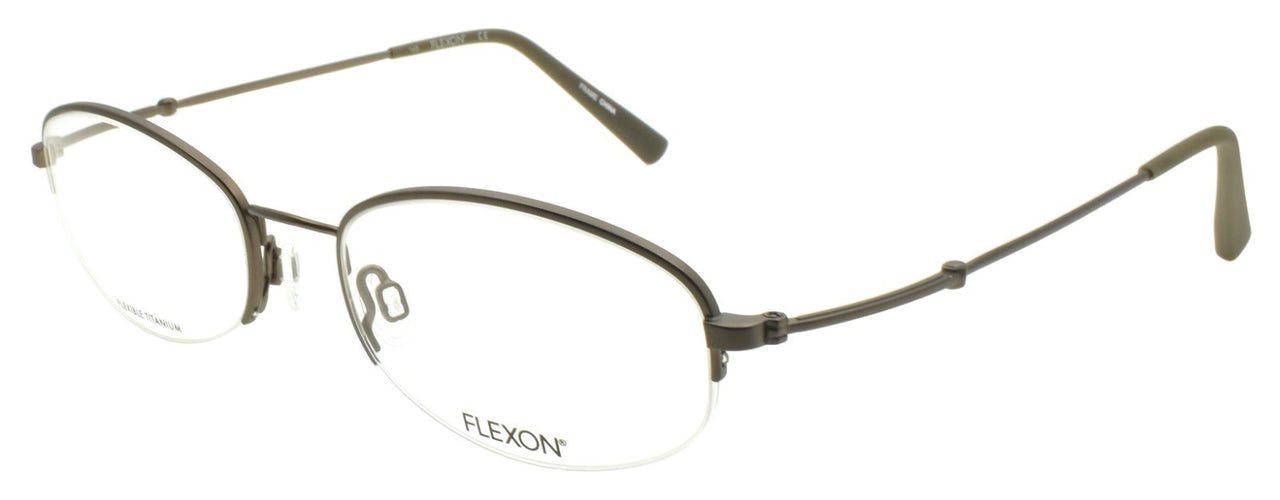 Flexon H6030 032 Men's Glasses Frames Half-rim Stone Gray 52-19-145 Titanium