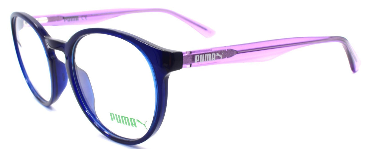 PUMA PE0035O 005 Eyeglasses Frames Round 50-20-145 Blue / Violet