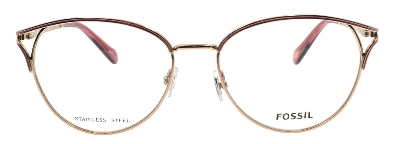 Fossil FOS 7141/G V1V Women's Eyeglasses Frames 52-16-140 Matte Pink / Gold