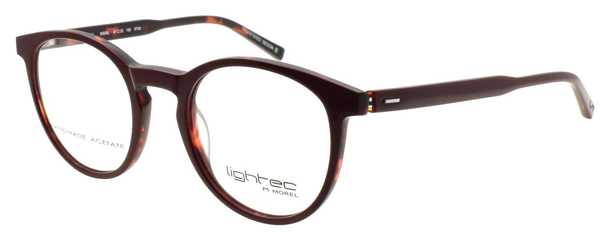 LIGHTEC 30008L RT40 Morel Men's Eyeglasses Frames 47-20-135 Dark Red