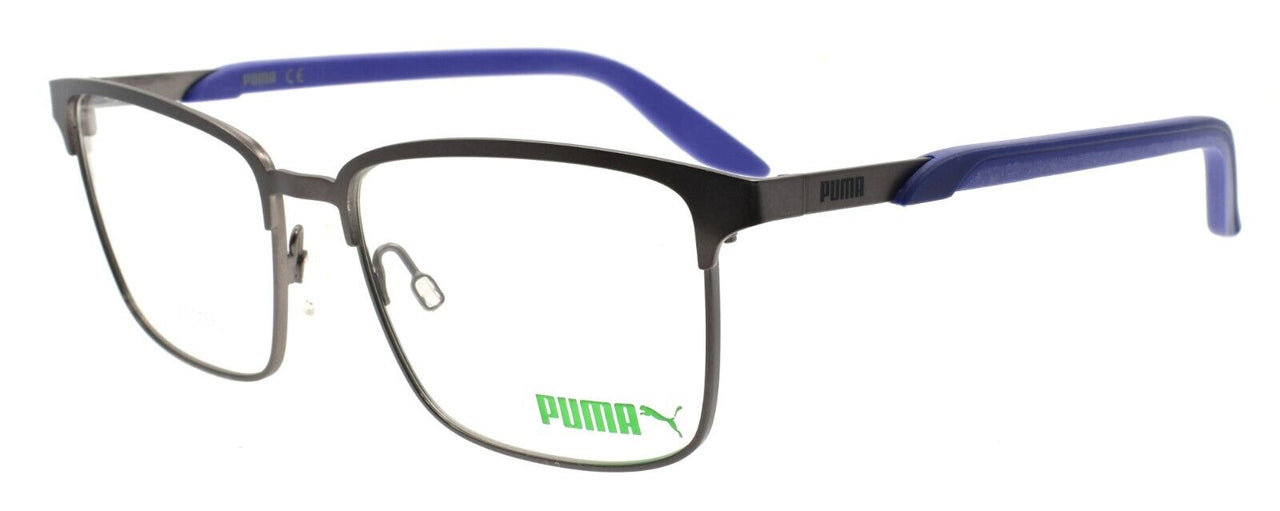 PUMA PE0153OI 002 Men's Eyeglasses Frames 52-16-145 Ruthenium / Blue