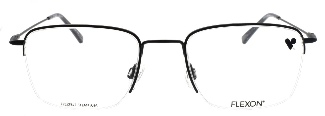 Flexon H6041 001  Men's Eyeglasses Half-rim Black 52-20-140 Flexible Titanium