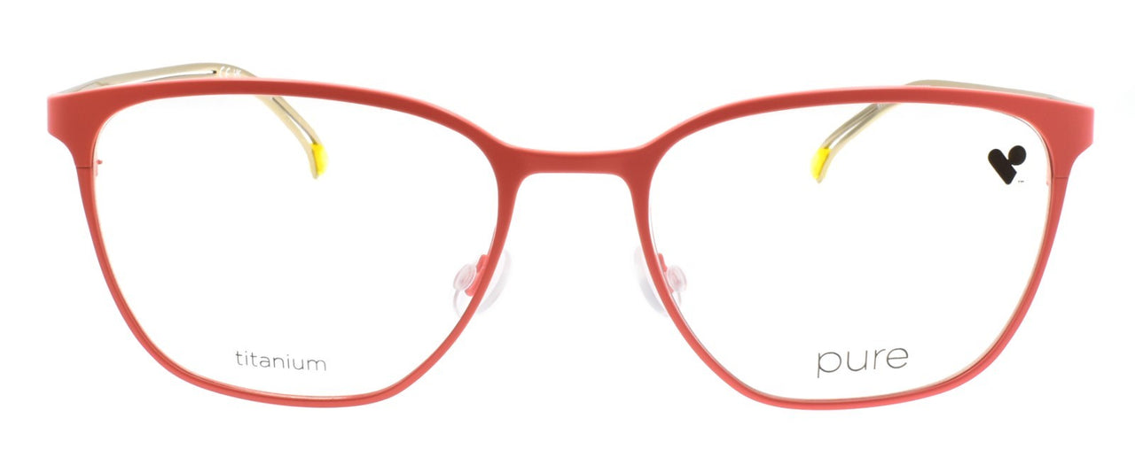 Airlock Pure P-5013 823 Women's Glasses Cat-Eye Titanium 53-18-145 Salmon / Gold1