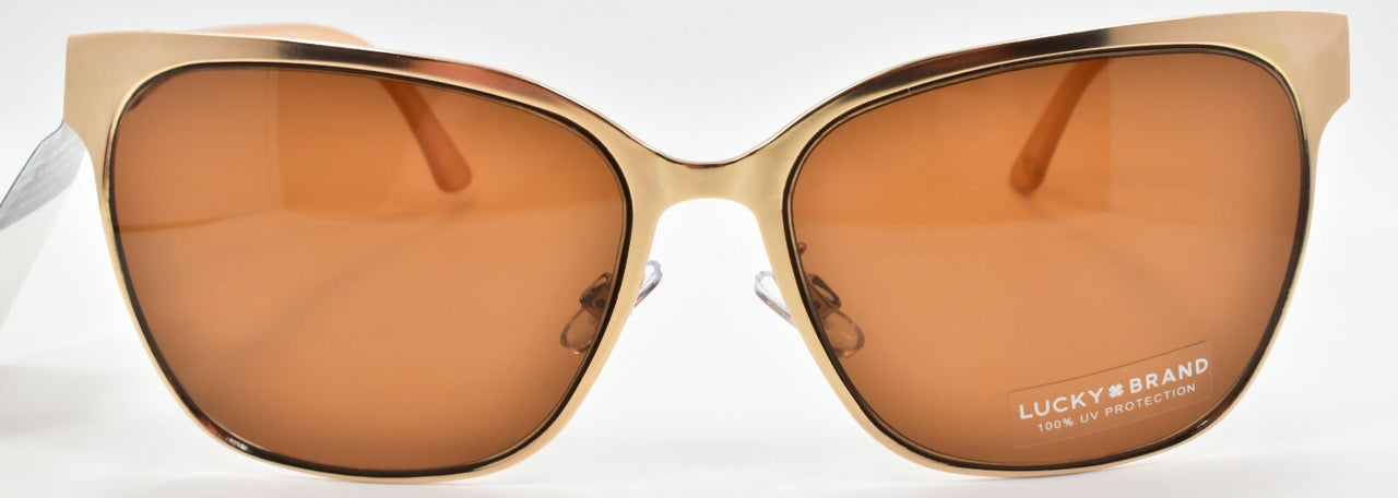 LUCKY BRAND Doheny Women's Sunglasses 57-16-140 Gold & Pink / Brown