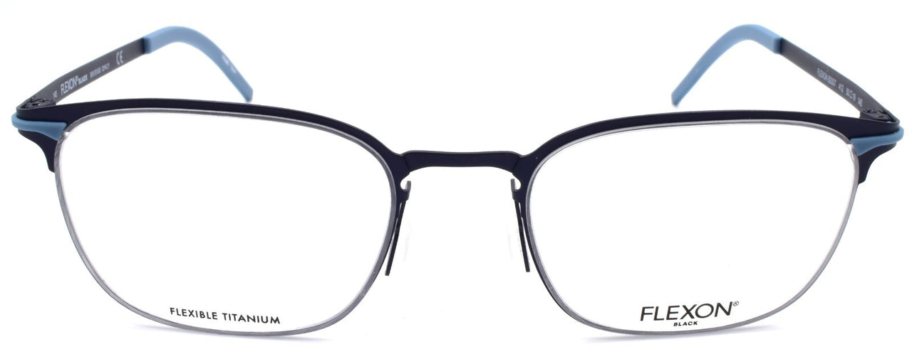Flexon B2007 412 Men's Eyeglasses Frames Navy 50-19-145 Flexible Titanium