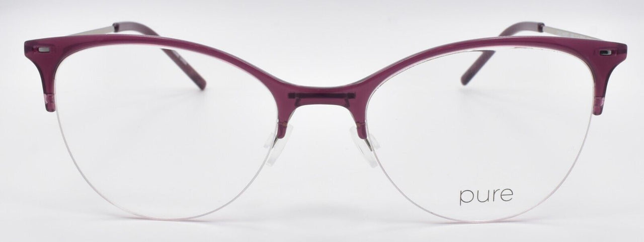Marchon Airlock 3006 505 Women's Eyeglasses Frames Half-rim 52-19-145 Plum