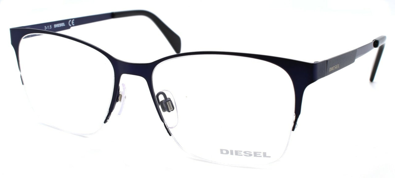 Diesel DL5152 092 Unisex Eyeglasses Frames Half Rim 52-16-145 Dark Blue