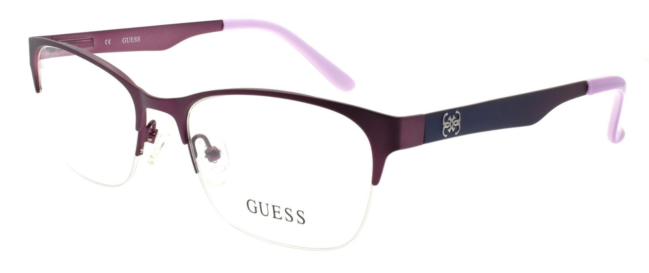 GUESS GU2399 PRBL Women's Eyeglasses Frames Half-rim 53-18-135 Purple / Blue