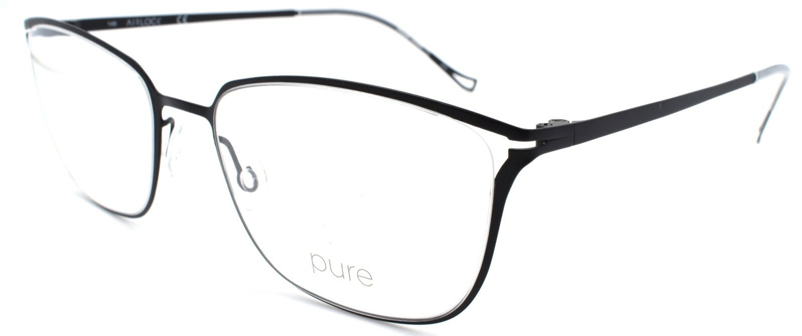 Airlock Pure 5003 001 Women's Eyeglasses Frames Titanium 53-18-140 Black0