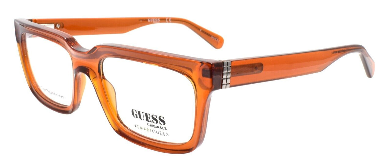 GUESS GU8253 045 Men's Eyeglasses Frames 53-19-145 Shiny Light Brown