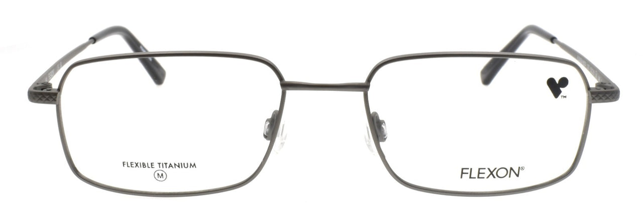 Flexon H6074 070 Men's Eyeglasses Satin Gunmetal 5218145 Flexible Titanium1