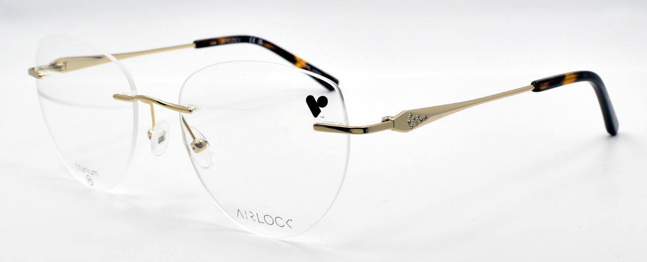 Airlock Patina 200 710 Women's Eyeglasses Frames Rimless 53-18-140 Gold