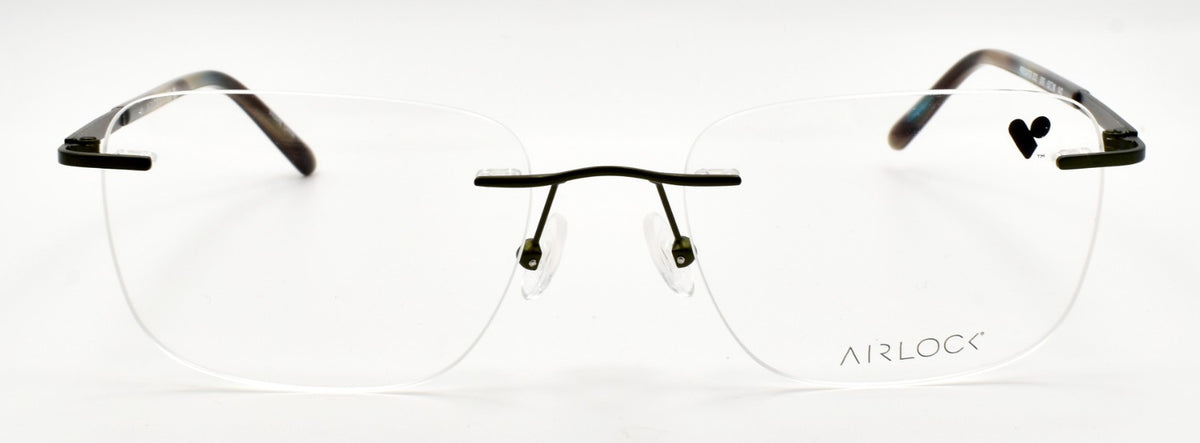 Airlock Prosper 202 305 Men's Eyeglasses Frames Rimless 53-18-140 Olive