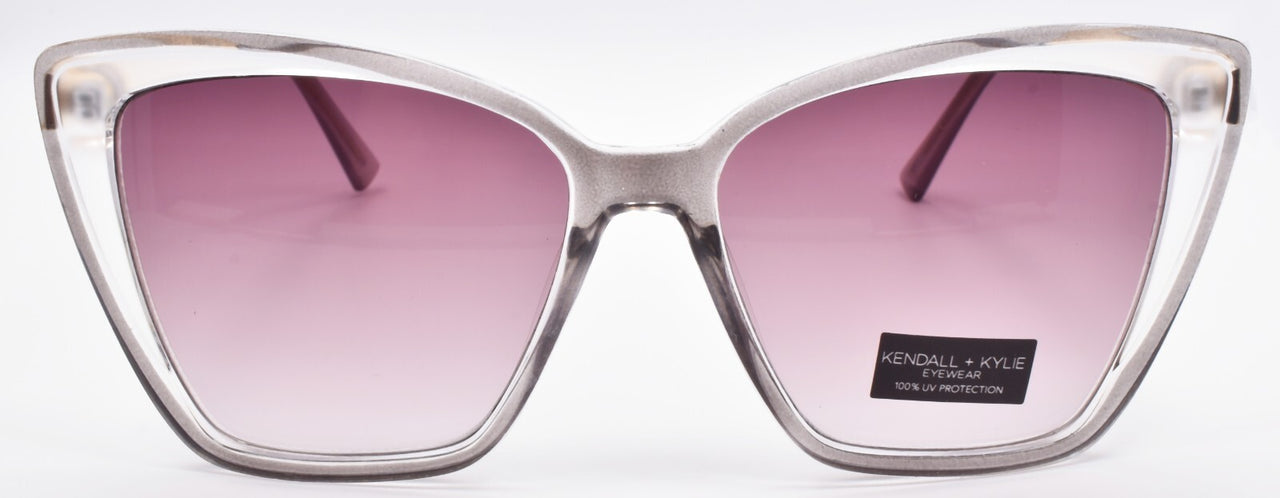 Kendall + Kylie Charlotte KK5126 035 Women's Sunglasses Cateye Crystal / Smoke