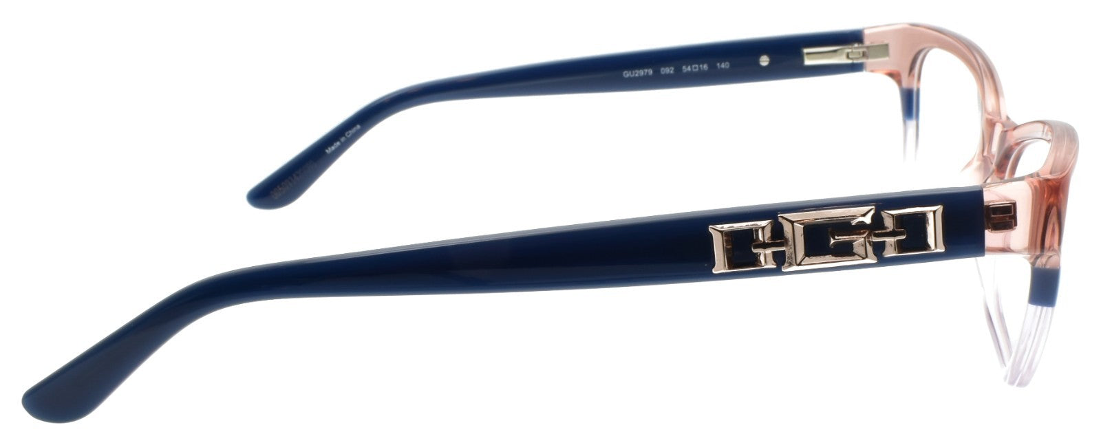 GUESS GU2979 092 Women's Eyeglasses Frames Cat Eye 54-16-140 Blue / Pink Crystal4