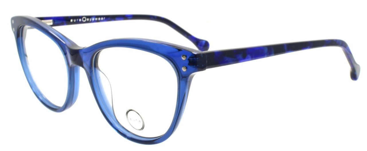 Aura Eyewear Lucille Women's Eyeglasses Frames Acetate 50-18-145 Blue