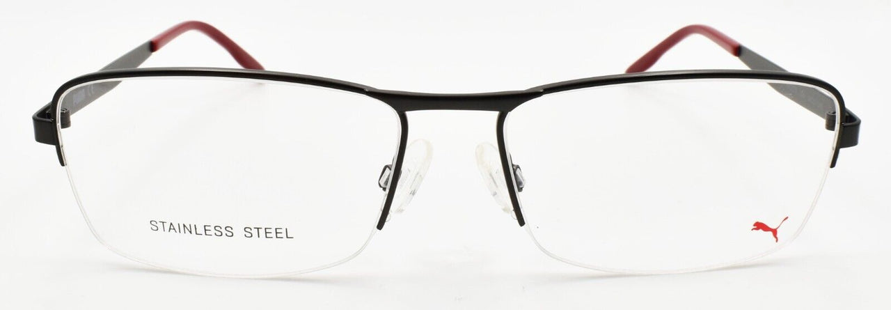 PUMA PE0132O 003 Men's Eyeglasses Frames Half-Rim 59-17-140 Ruthenium