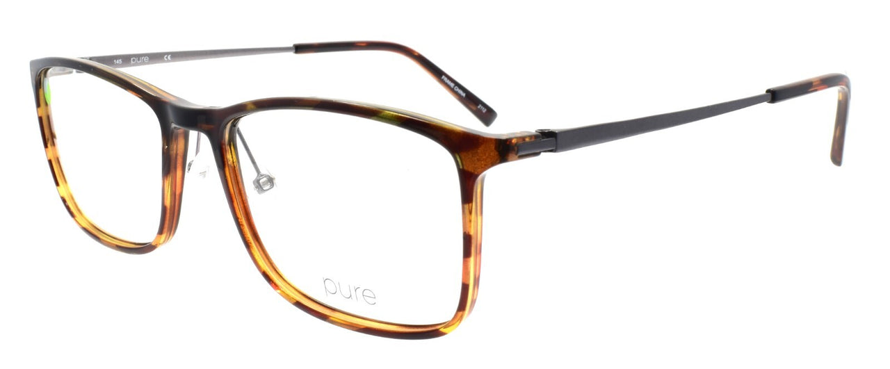 Airlock P-2008 215 Pure Men's Eyeglasses Frames 57-18-145 Brown Horn Gradient