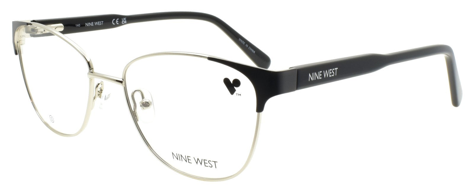 Nine West NW8016 001 Women's Eyeglasses Frames 51-16-140 Black / Silver0