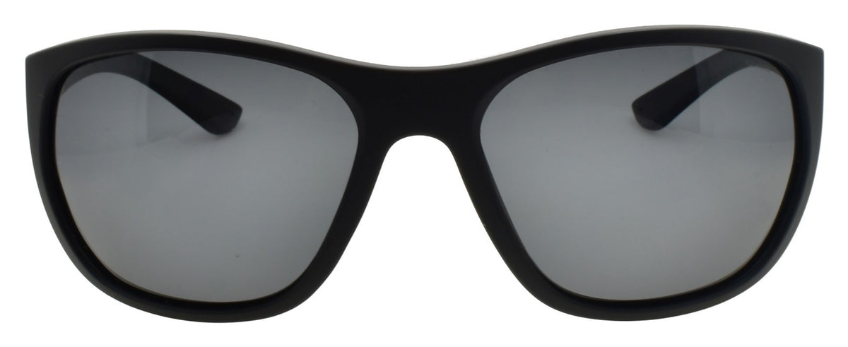 Fossil FOS MIL73/S 003 Men's Sunglasses Wraparound Matte Black / Gray Polarized